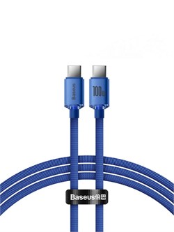 Кабель Baseus Crystal Shine Series Fast Charging Type-C - Type-C 100W 1.2м CAJY000603 Синий 6932172602871
