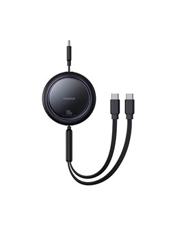 Кабель Baseus Free2Pull 2 в 1 Type-C - C+C 100W 1.2м E0415504 CB000203 Черный 6932172696757