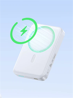 Внешний аккумулятор MagSafe Baseus EnerFill FM11 Magnetic Wireless Power Bank 10000mAh 30W E00287 (E0028703) с кабелем С+С белый 6953156211612