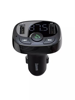 Автомобильное зарядное устройство трансмиттер Baseus T Shaped S-09A CCMT000001 Черный 6932172626976