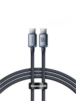 Кабель Baseus Crystal Shine Series Fast Charging, Type-C - Type-C, 5A, 100W, 2 м (CAJY000701) 6932172602895