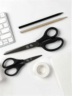 Канцелярские ножницы универсальные HuoHou Titanium Plated Stationery Scissors Set HU0030 набор 2 шт. черный 6970960060304