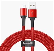 Кабель Baseus Halo Data Cable USB - Micro USB 3A 1м красный (CAMGH-B09)
