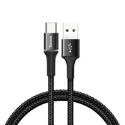 Кабель Baseus Halo Data Cable USB - Type-C 3A 0.5м черный (CATGH-A01)
