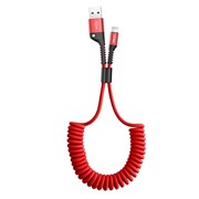 Кабель Baseus Fish Eye Spring USB - Lightning 1м красный (CALSR-09)