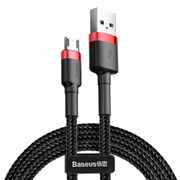 Кабель Baseus Cafule USB - Micro USB 2A 3м черный/красный (CAMKLF-H91)