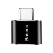 Переходник Baseus USB female to Type-C male adapter converter черный (CATOTG-01)