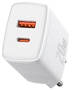 Сетевое зарядное устройство Baseus Compact Quick Charger 20W U+C (CCCP20UE) белое