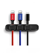 Магнитный органайзер держатель для проводов Baseus Peas Cable Clip ACWDJ-01 черный 6953156254978