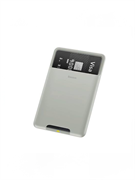 Силиконовый чехол картхолдер для банковских карт, пропусков Baseus Back Stick Silicone Card Bag ACKD-B0G светло-серый 6953156296282