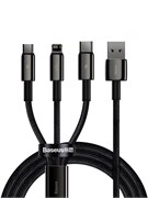 Кабель Baseus Tungsten 3 в 1 CAMLTWJ-01 3.5 А 1.5 метра черный 6953156204973