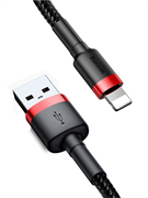 Кабель Baseus Cafule USB - Lightning 1м черный/красный (CALKLF-B19) 6953156274983
