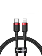 Кабель Baseus Cafule Data Cable Type-C - Lightning PD 18W 1м черный/красный (CATLKLF-91) 6953156297456
