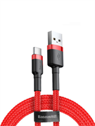 Кабель Baseus Cafule USB - Type-C 2А 3м красный/черный (CATKLF-U09) 6953156296336