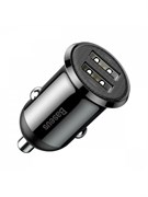 Автомобильное зарядное устройство в прикуриватель Baseus 4.8A 2U Grain Pro CCALLP-01 CCXML-U Черный 6953156202009