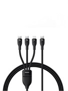 Кабель Baseus Flash Series 3 в 1 C+C+L - Type-C P10377502111-00 100w 1.5м черный 6932172669676