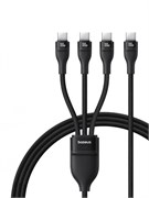 Кабель Baseus Flash Series 3 в 1 C+C+C - Type-C P10377503111-00 100w 1.5м черный 6932172669805