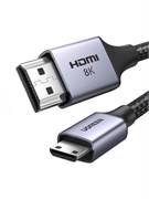 Кабель Ugreen 8K 60Hz mini HDMI - HDMI 48Gbps HD163 15515 2м черный 6941876215157