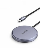Беспроводное зарядное устройство Ugreen Magnetic Wireless Charger 15w 1.5м W703 55206 Серый 6941876252060