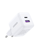 Сетевое зарядное устройство UGREEN X516 (65015) 30W USB-C + USB-A GaN Fast Charger EU белый 6941876260157