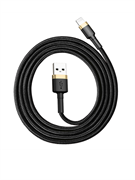 Кабель Baseus Cafule USB - Lightning 1м черный/золотой (CALKLF-BV1) 6953156274990