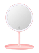 Зеркало косметическое для макияжа с подсветкой Jordan Judy LED Cosmetic Mirror NV543 розовый 6941214125841