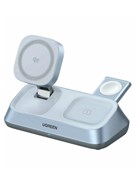 Беспроводное зарядное устройство UGREEN W711 (55677) MagFlow Desktop 3 в 1 25W Qi2.2 Серый 6941876256778