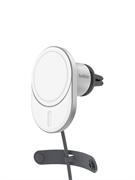 Автомобильное зарядное устройство MagSafe belkin BoostCharge Pro Magnetic Wireless Car Charger with Qi2 15W WIC008btGR-V2 бело-серый 745883870653