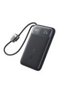 Внешний аккумулятор Baseus QPow 3 EnerFill FC11 Digital Display Power Bank встроенный кабель Type-C, Lightning 20000mAh 22.5W E0027S (E0027S04) черный 6932172699871