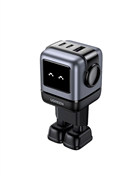 Сетевое зарядное устройство UGREEN CD361 (25685B) UNO 65W USB-A+2*USB-C Robot GaN Tech Fast Charger EU в виде робота серый 6941876236688
