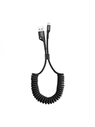 Кабель для зарядки айфона Baseus Fish Eye Spring USB - Lightning 1м черный (CALSR-01) 6953156277397