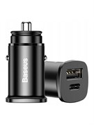 Автомобильное зарядное устройство в прикуриватель Baseus 30w Fast Charger BS-C15C (C00034901112-00) U+C черный 6932172669058