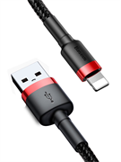 Кабель Baseus Cafule USB - Lightning 2A 3м черный/красный (CALKLF-R91) 6953156296312