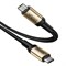 Кабель Baseus Cafule series cable Type-C PD3.1 Gen2 100W (20V/5A) 1м черный/золотой (CATKLF-SV1) - фото 13853