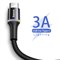 Кабель Baseus Halo Data Cable USB - Type-C 3A 1м черный (CATGH-B01) 6953156287273