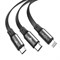 Кабель Baseus Fabric 3-in-1 Flexible Cable USB - Micro USB+Lightning+Type-C 3,5A 1.2м серый (CAMLT-BYG1) 6953156289116 Кабель Baseus Fabric 3-in-1 Flexible Cable USB - Micro USB+Lightning+Type-C 3,5A 1.2м серый (CAMLT-BYG1) 6953156289116