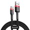 Кабель Baseus Cafule USB - Micro USB 2.4A 1м черный/красный (CAMKLF-B91) - фото 14856