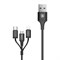 Кабель Baseus Excellent 3-in-1 USB - Micro USB+Lightning+Type-C 2A 1,2м черный (CA3IN1-ZY01) - фото 15015