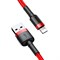 Кабель Baseus Cafule USB - Lightning 2A 3м красный/черный (CALKLF-R09) - фото 15204