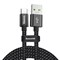 Кабель Baseus Double fast charging USB - Type-C 5A 1м черный (CATKC-A01) - фото 15420