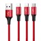 Кабель Baseus Rapid Series 3-in-1 micro USB+Dual Lightning 3A 1,2м красный (CAMLL-SU09) 6953156256415 Кабель Baseus Rapid Series 3-in-1 micro USB+Dual Lightning 3A 1,2м красный (CAMLL-SU09) 6953156256415