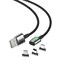 Кабель магнитный Baseus Zinc Magnetic Cable Kit IP+Type-C+Micro 1м черный (TZCAXC-A01) 6953156214422