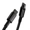 Кабель Baseus Tungsten Gold Fast Charging Data Cable Type-C - Type-C 100W 1м (CATWJ-01) черный 6953156232051
