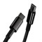 Кабель Baseus Tungsten Gold Fast Charging Data Cable Type-C - Type-C 100W 2м (CATWJ-A01) черный 6953156232068