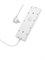 Сетевой фильтр удлинитель Hoco AC14A 5 розеток 3 USB 1 Type-C 2500w 1.5м белый 6942007607186