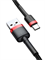 Кабель Baseus Cafule USB - Type-C 3А 2м черный/красный (CATKLF-C91) 6953156278240