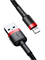 Кабель Baseus Cafule USB - Lightning 1м черный/красный (CALKLF-B19) 6953156274983 - фото 35175