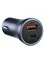 Автомобильное зарядное устройство в прикуриватель Baseus Dual Fast Charger Car 40W USB+USB-C TZCCJD-B0G CCJDZ-CX с проводом темно-серый 6953156207639