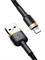 Кабель Baseus Cafule USB - Lightning 2м черный/золотой (CALKLF-CV1) 6953156275034 - фото 35338