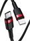 Кабель Baseus Cafule Data Cable Type-C - Lightning PD 20W 1м черный/красный (CATLKLF-91) 6953156297456